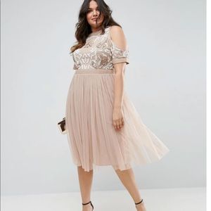 Embellished cold shoulder cocktail dress NWT